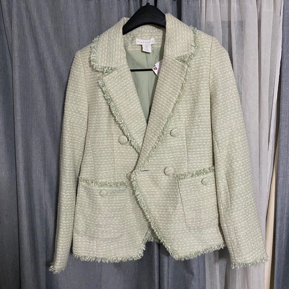 House of Harlow Pistachio Tweed Blazer